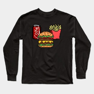 Hamburger pixelart Long Sleeve T-Shirt